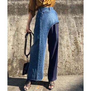 アメリヴィンテージ(Ameri VINTAGE)のDENIM LAYERED TAPERED PANTS(デニム/ジーンズ)