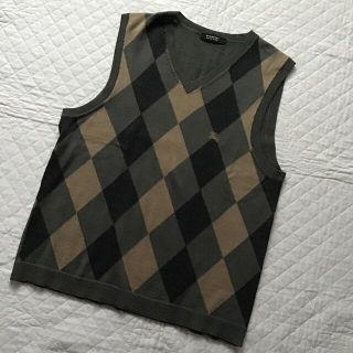 バーバリーブラックレーベル(BURBERRY BLACK LABEL)の☆ BURBERRY【バーバリーブラックレーベル】アーガイルベスト☆サイズ3(ニット/セーター)