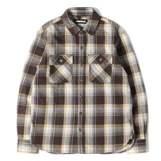 NEIGHBORHOOD ネイバーフッド シャツ サイズ:M 20AW グリッド柄 BDU ストレッチ ミリタリーシャツ 長袖 GRID BDU / ER-SHIRT. LS チャコール トップス カットソー カジュアルシャツ ブランド【メンズ】