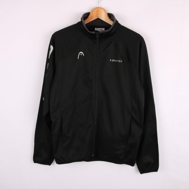 HEAD ヘッド 長袖ジャージ ジップアップ ハイネック ポイントロゴ スポーツウェア メンズ Mサイズ ブラック HEADの通販 by ブランドリユースショップ「KBNET」|ヘッドならラクマ