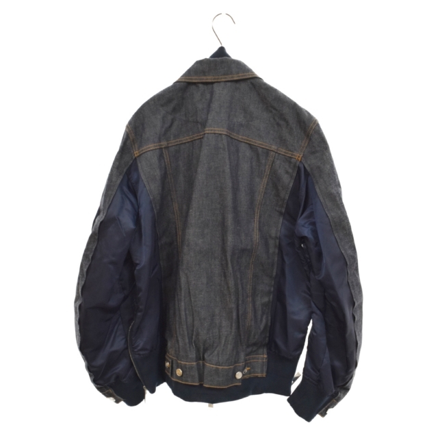 sacai(サカイ)のSacai サカイ ×A.P.C BLOUSON EIMI デニム ドッキング ジャケット ネイビー/インディゴ メンズのジャケット/アウター(Gジャン/デニムジャケット)の商品写真