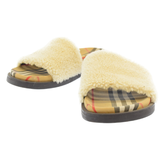 BURBERRY バーバリー チェックプリント スライド ボア サンダル