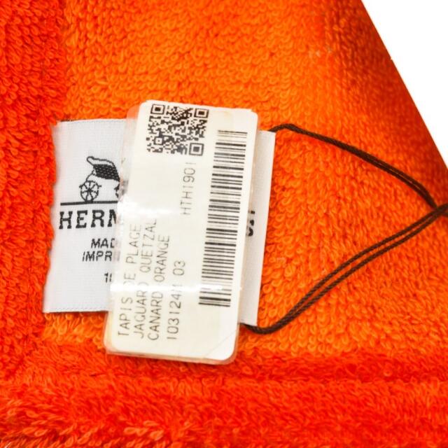 Hermes(エルメス)のHERMES エルメス LEOPARDS レオパード コットンパイル ビーチタオル オレンジ メンズのアクセサリー(その他)の商品写真