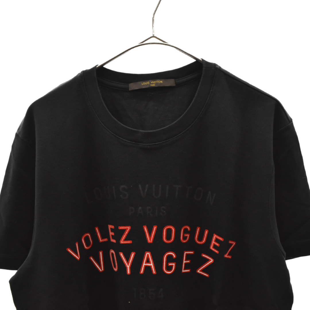LOUIS VUITTON ルイヴィトン 16AW フロントロゴプリント クルーネック半袖Tシャツ ブラック RM162M CMS HAY01W