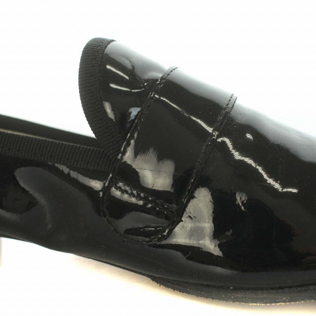 repetto(レペット)のレペット ローファー スリッポン パテントレザー 39 24.7cm 黒 レディースの靴/シューズ(ローファー/革靴)の商品写真