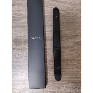 ソニー(SONY)のwena3 レザー　ブラック　20mm(レザーベルト)