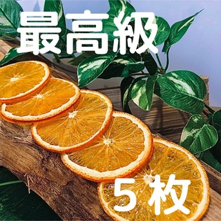 【最高級】ドライオレンジ　５枚　ドライフルーツ　花材　素材(各種パーツ)