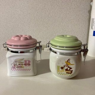 未使用 ミスド ノベルティ キャニスター 陶器ポット(容器)