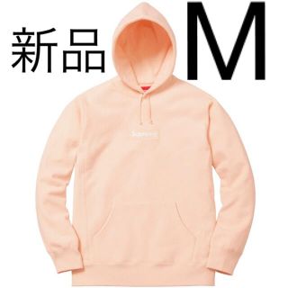 入手困難 新品タグ付き Supreme Box Logo ピーチピンク パーカー