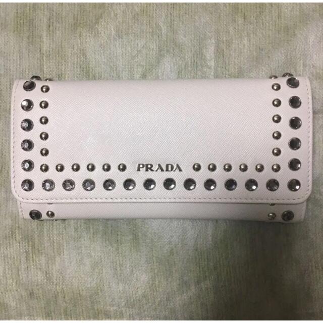 PRADA(プラダ)の♡プラダ 長財布 クリスタルスタッズ窓付サフィーノ レディースのファッション小物(財布)の商品写真