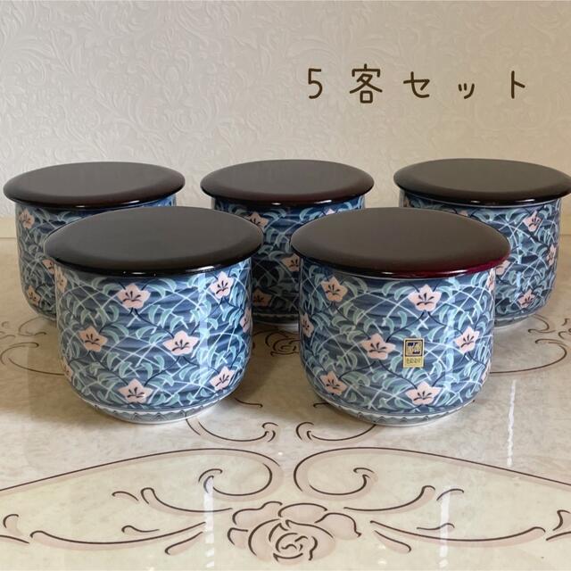 美濃焼　前畑陶器　庫山窯　濃桔梗　色絵染付　蓋付き飯器揃　ご飯茶碗　どんぶり | フリマアプリ ラクマ