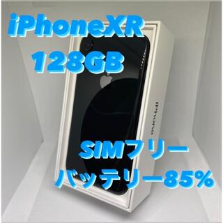 アイフォーン(iPhone)のiPhoneXR 128GB SIMフリー　ブラック(スマートフォン本体)