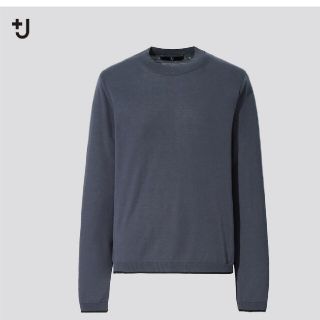 ユニクロ(UNIQLO)のタグ付新品　UNIQLO +J シルクコットンクルーネックセーター GRAY(ニット/セーター)