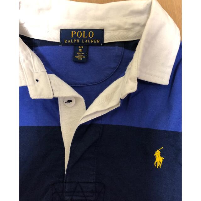 POLO RALPH LAUREN(ポロラルフローレン)のPOLO RALPH LAURENポロラルフローレン　ボーダー長袖ポロシャツ キッズ/ベビー/マタニティのキッズ服男の子用(90cm~)(Tシャツ/カットソー)の商品写真