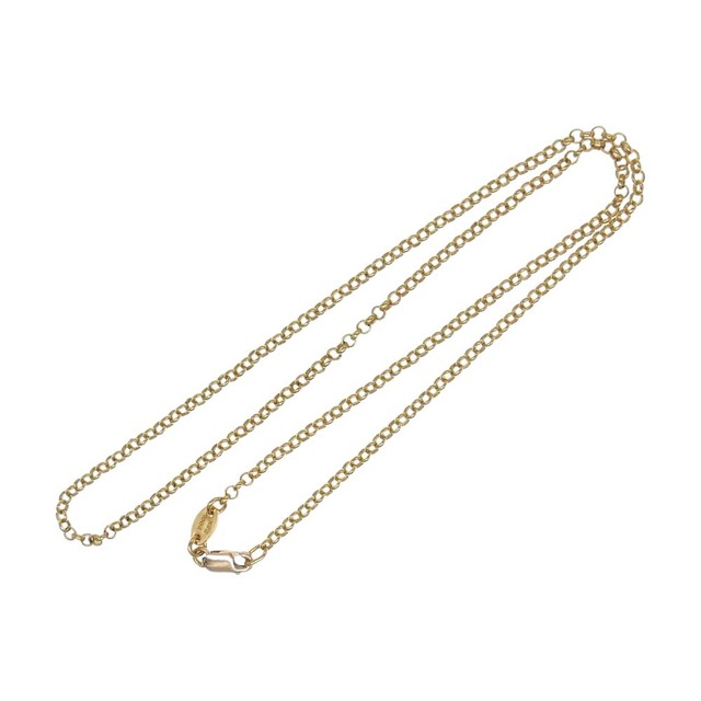 Chrome Hearts(クロムハーツ)のCHROME HEARTS クロムハーツ（原本有） ネックレス 22K NECKCHAIN R16 ネックチェーン ロールチェーン 16inch 16インチ  ゴールド系【中古】 メンズのアクセサリー(ネックレス)の商品写真