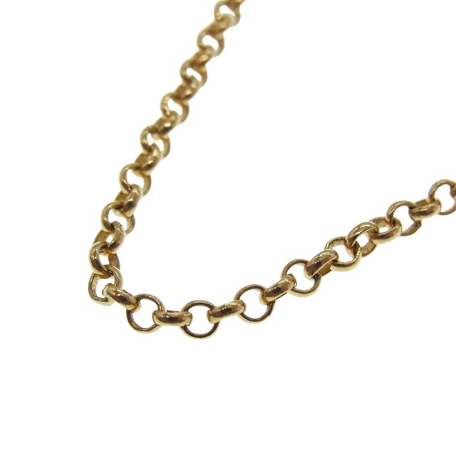 Chrome Hearts(クロムハーツ)のCHROME HEARTS クロムハーツ（原本有） ネックレス 22K NECKCHAIN R16 ネックチェーン ロールチェーン 16inch 16インチ  ゴールド系【中古】 メンズのアクセサリー(ネックレス)の商品写真