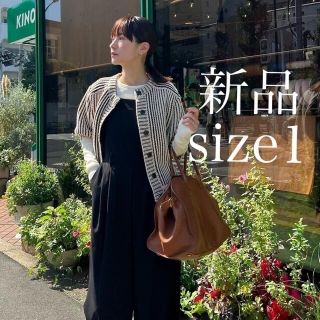 クラネ(CLANE)の新品タグ付♡CLANESTRIPECABLEHALFSLEEVECARDIGAN(カーディガン)