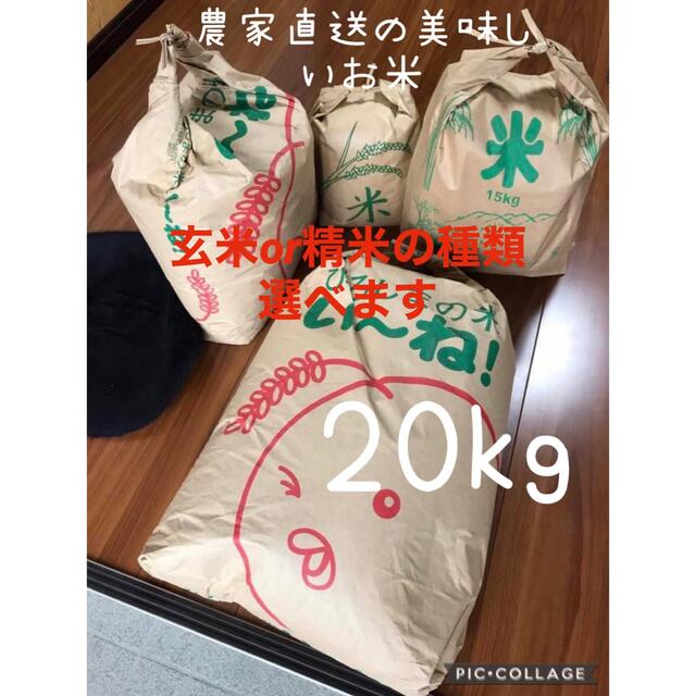 農家直送の美味しいお米 令和5年度産 ヒノヒカリ 20キロ米/穀物