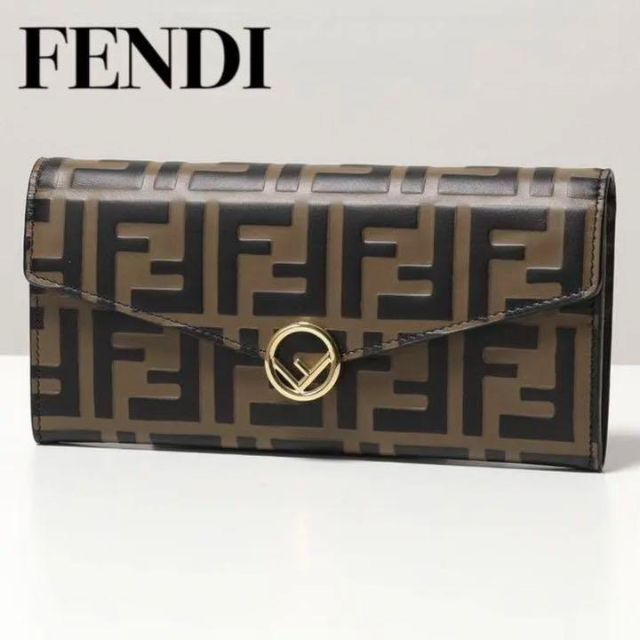 レア 美品 フェンディ コンチネンタル 長財布 二つ折り財布 エフイズ