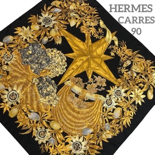 Hermes - 極美品 HERMES カレ90 シルク100% 大判スカーフ パッション
