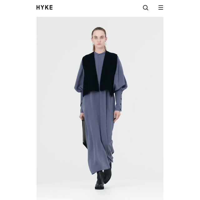 HYKE(ハイク)の完売入手困難‼️今期新品タグ付き★HYKE RIBBED VEST リブベスト黒 レディースのトップス(ベスト/ジレ)の商品写真