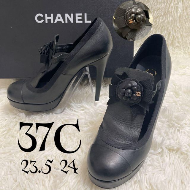 CHANEL カメリアパンプス　37