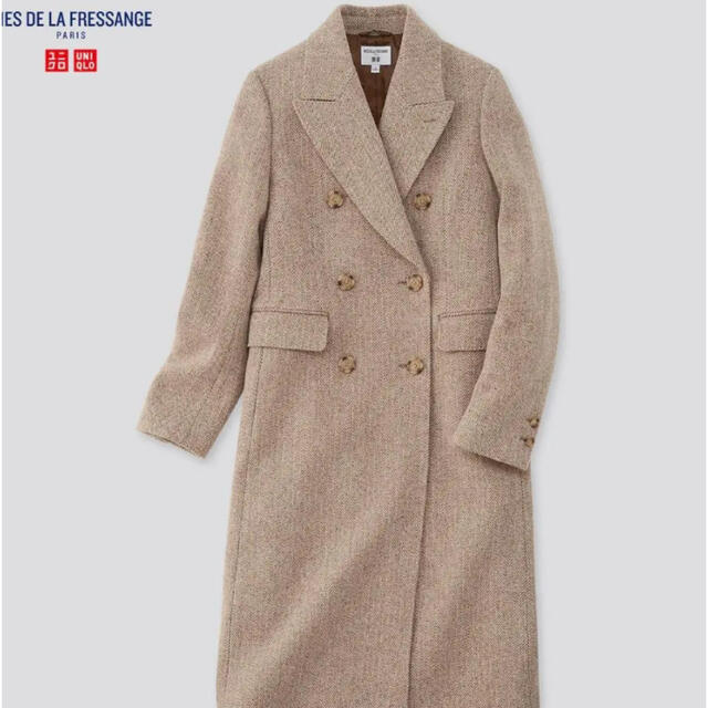 UNIQLO(ユニクロ)の69%OFF！！ユニクロ　イネス　ダブル　チェスター　コート　新品未使用 レディースのジャケット/アウター(チェスターコート)の商品写真