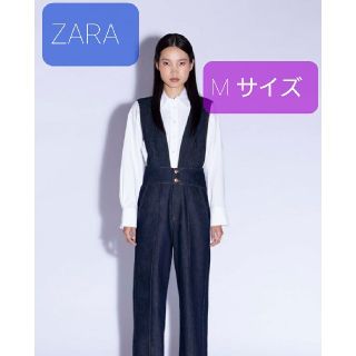 ザラ(ZARA)のZARA ザラ リラックスカットデニムサロペット 完売品(デニム/ジーンズ)