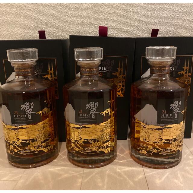 人気の 【3本】サントリーSuntory - サントリー 響 箱付 冊子付 意匠 特別セーフ 21年 響 サントリー 意匠ボトル 700ml 花鳥風月 その他