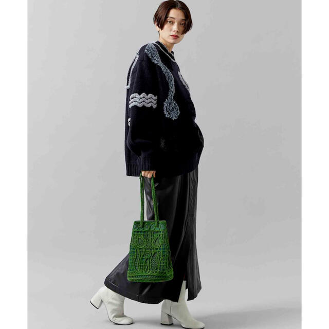 グリーン【新品】Cord Embroidery Bucket Bag Mame グリーン【新品】Cord Embroidery Bucket Bag Mame