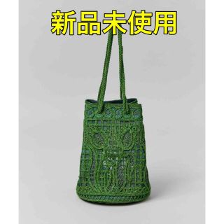 マメ(mame)のグリーン【新品】Cord Embroidery Bucket Bag Mame(ショルダーバッグ)