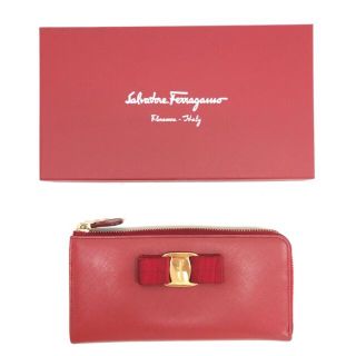 サルヴァトーレフェラガモ(Salvatore Ferragamo)のSalvatore Ferragamo フェラガモ　ヴァラリボン　L字ファスナー(財布)