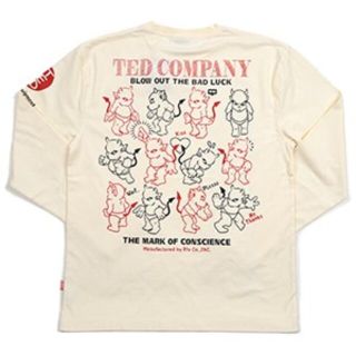 テッドマン(TEDMAN)のテッドマン/ロンT/ホワイト/TDLS-345/エフ商会/カミナリモータース(Tシャツ/カットソー(七分/長袖))