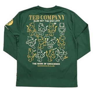 テッドマン(TEDMAN)のテッドマン/ロンT/グリーン/TDLS-345/エフ商会/カミナリモータース(Tシャツ/カットソー(七分/長袖))