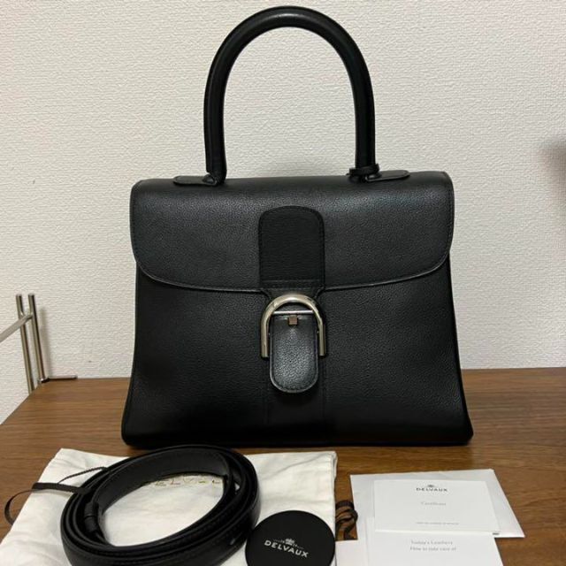 Hermes - 【期間限定】デルヴォー　ブリヨンMM　ブラック　レザー　シルバー金具