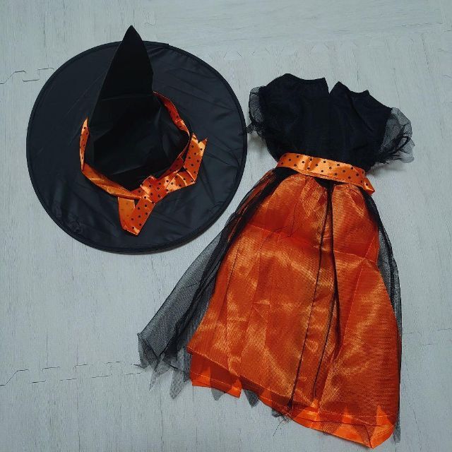 魔女 コスプレ ハロウィン イベント パーティー 仮装 ドレス 子供 110 エンタメ/ホビーのコスプレ(衣装一式)の商品写真