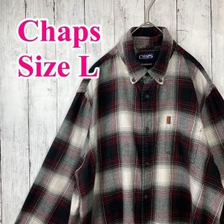 チャップス　CHAPS　サイズＭ　マルチカラーチェック　格子模様　長袖ネルシャツ(シャツ)