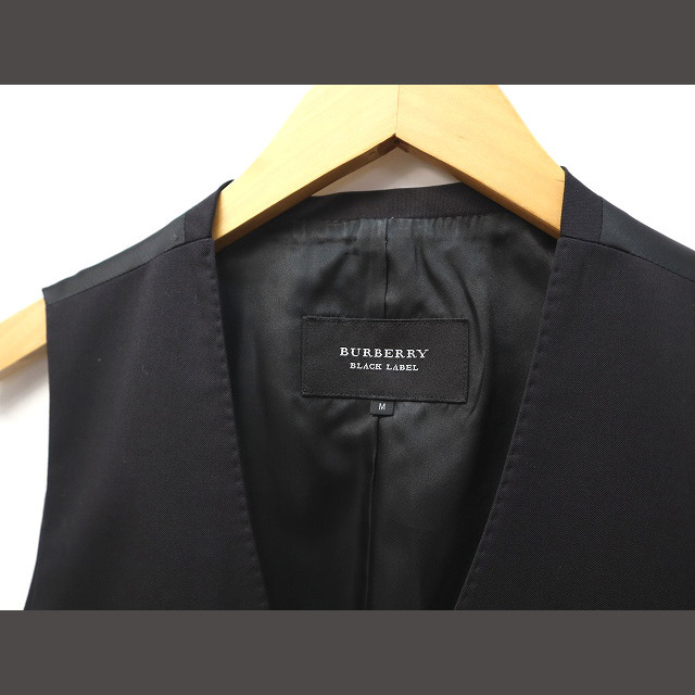 BURBERRY BLACK LABEL(バーバリーブラックレーベル)のバーバリーブラックレーベル ジレベスト Ｍ BLACK 黒 メンズのトップス(ベスト)の商品写真