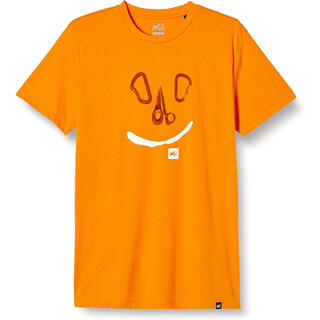 ミレー(MILLET)のMILLET ミレー 半袖シャツ リミテッドカラーTシャツ メンズL新品オレンジ(Tシャツ/カットソー(半袖/袖なし))