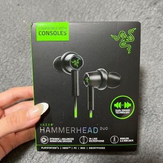 Razer  Hammerhead Duo  Consoleイヤホン グリーン(ヘッドフォン/イヤフォン)