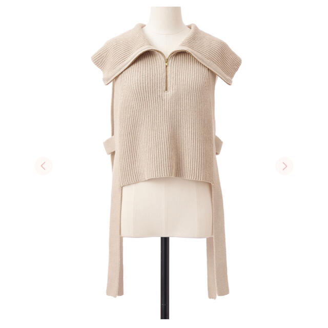 【COCO DEAL 2022aw】ジップタートルニットベスト 【COCO DEAL 2022aw】ジップタートルニットベスト