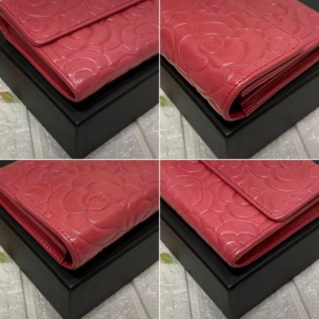 ✨極美品✨CHANEL シャネル カメリア フラップ 長財布 ピンク