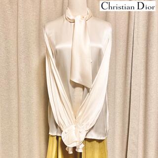 Christian Dior - クリスチャンディオール シルク100% ブラウス フリル