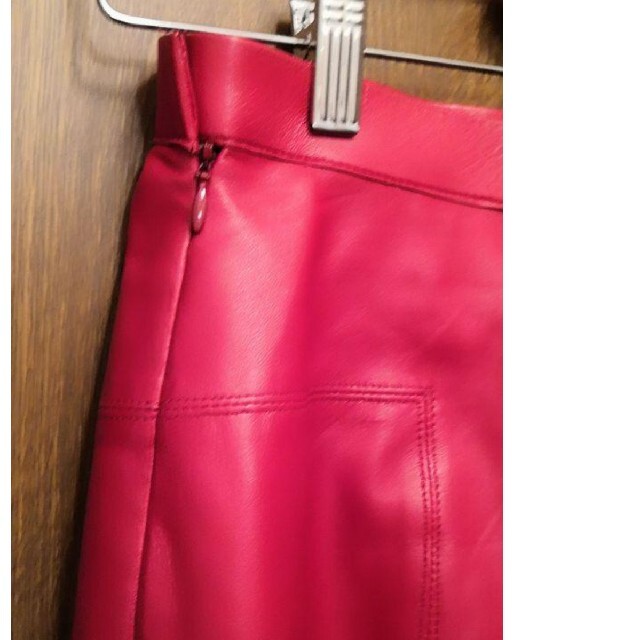 EPOCA エポカ 深紅 赤 羊 レザースカート