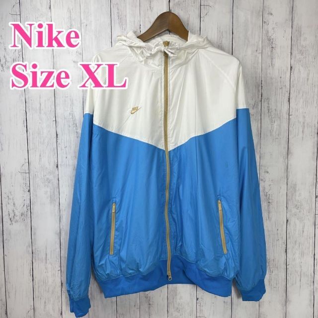 【NIKE】ナイキ 00s ナイキ フーデッドナイロンJKT バイカラー