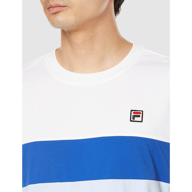 FILA(フィラ)のFILA フィラ テニスウェア 半袖Tシャツ M5566 ブルー メンズXL新品 スポーツ/アウトドアのテニス(ウェア)の商品写真