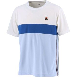 フィラ(FILA)のFILA フィラ テニスウェア 半袖Tシャツ M5566 ブルー メンズXL新品(ウェア)