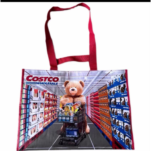 コストコ(コストコ)のコストコ　costco ショッピングバッグ　エコバッグ　クマ　熊　海外限定品 レディースのバッグ(エコバッグ)の商品写真