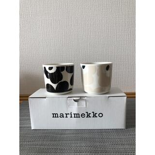 marimekko - マリメッコ マグカップ マテラグ ウニッコ ベージュ×ブラック