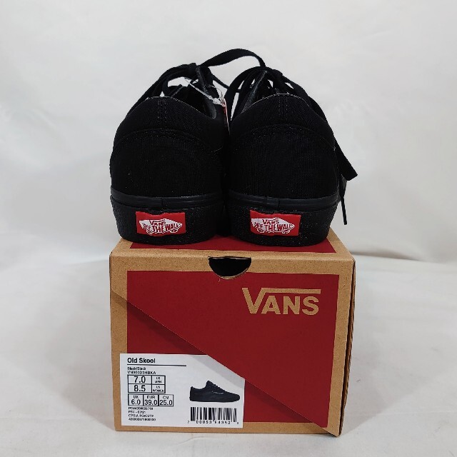 【25cm】VANS バンズ/ローカットスニーカー/オールドスクール/ブラック 6